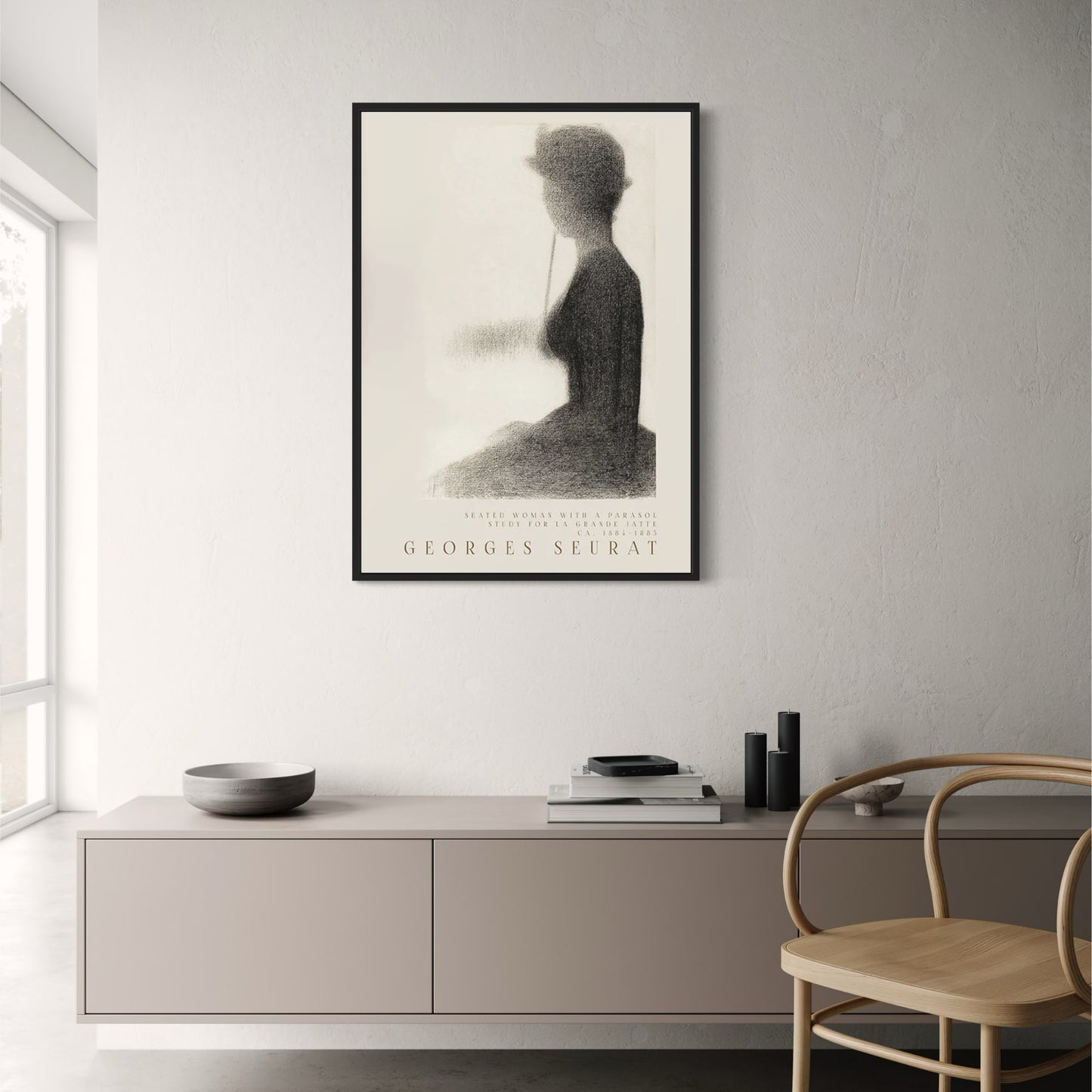 George Seurat | Seated Woman with a Parasol | Impressionist Art Poster | Fine Art Decorative Wall Poster | Home Decor