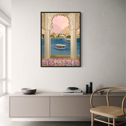 abstract india landscape poster