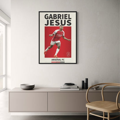 Gabriel Jesus | Soccer Star Poster | Football Legend | Home Decor | Wall Art