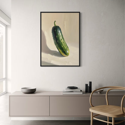 Cucumber Botanical Illustration | Vintage Kitchen Decor