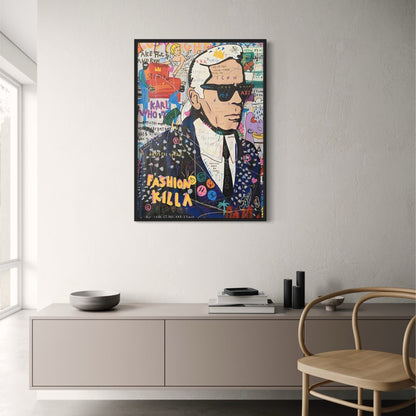 Abstract Graffiti Art | Queen Portrait Canvas Poster | British Street Pop Wall Art for Living Room Decor