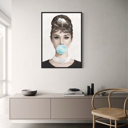 Audrey Hepburn | Vintage Pop Art | Black & White Retro Glamour