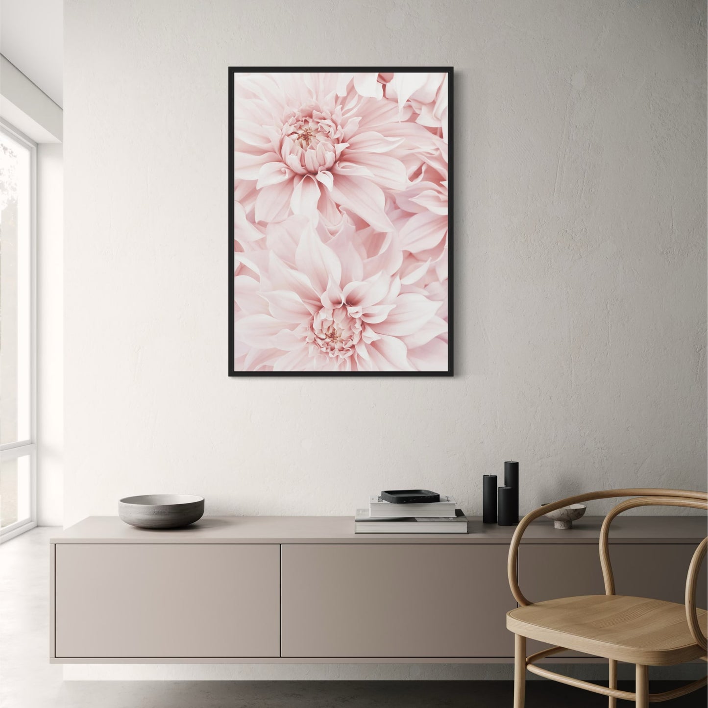 Pink Dahlia Bloom | Floral Artwork