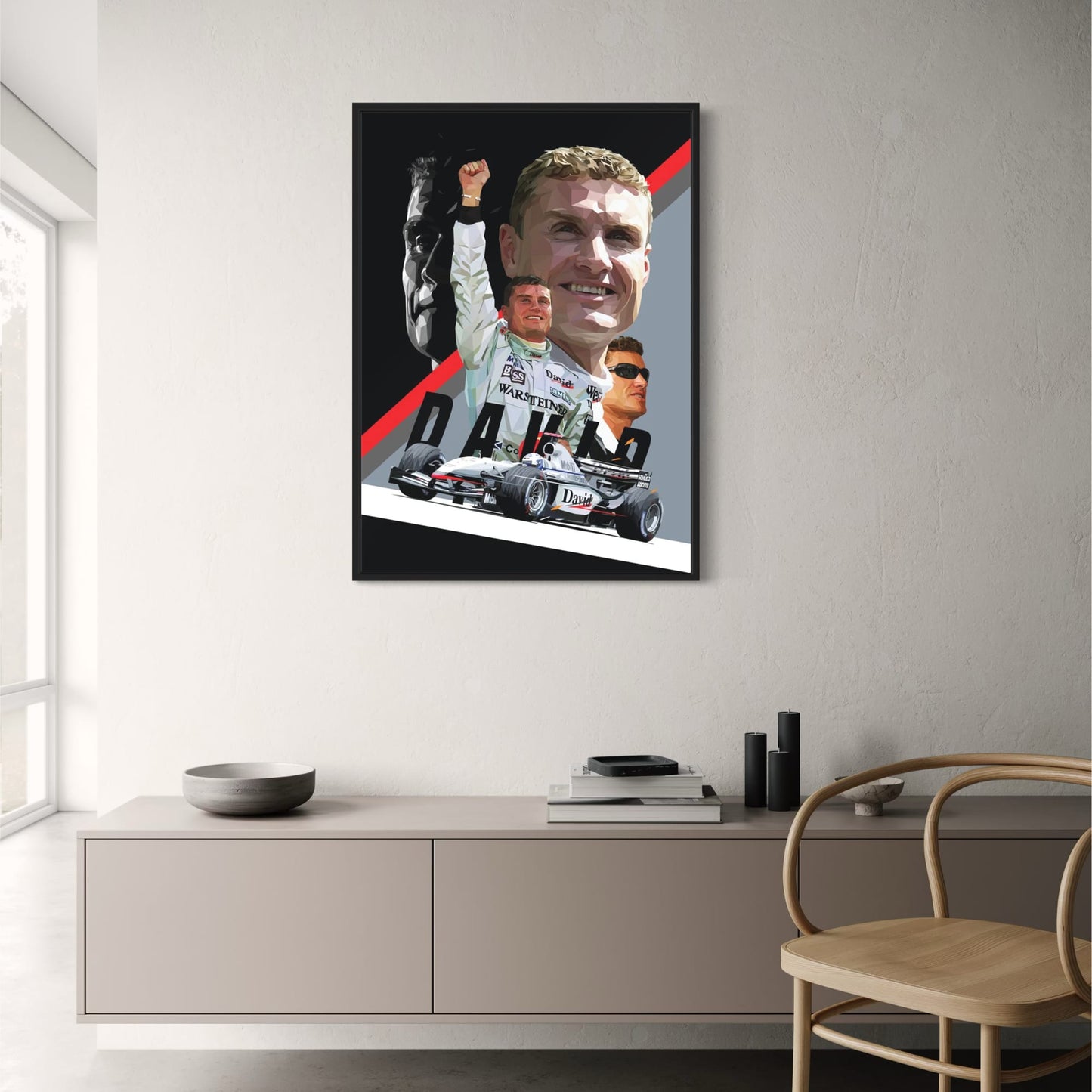 David Coulthard F1 Legend | Racing Helmet Poster | Formula 1 Sports Art Decor