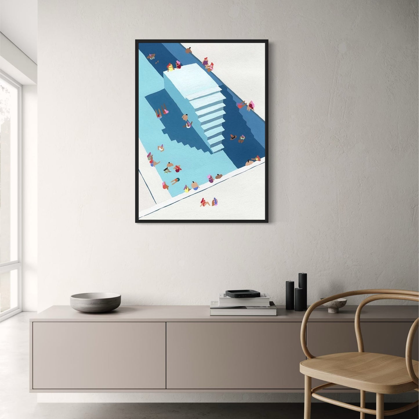 Stairway to Blue | Abstract Art | Modern Blue Tones