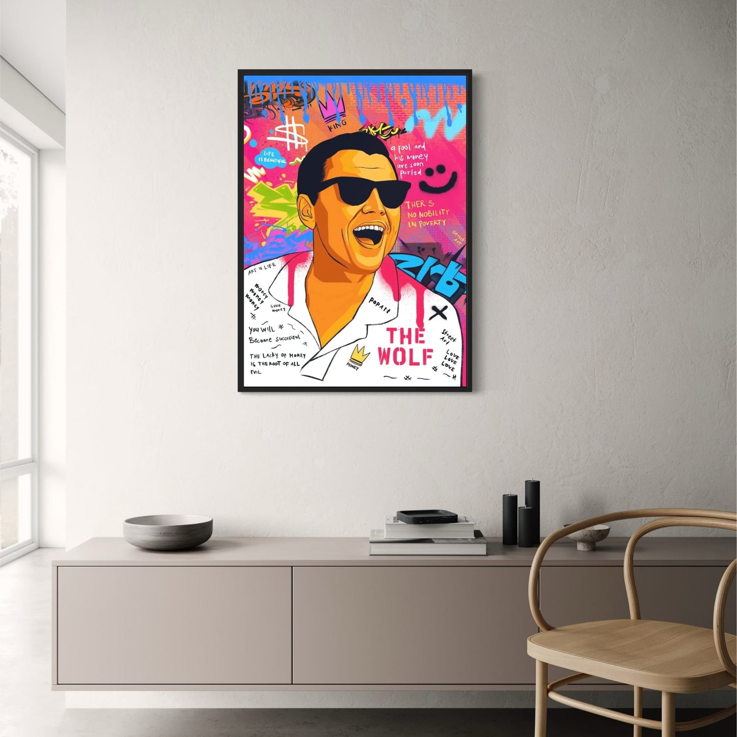 The Wolf of Wall Street Poster | Leonardo DiCaprio Artwork | Canvas Wall Art | Movie Print | Home Decor