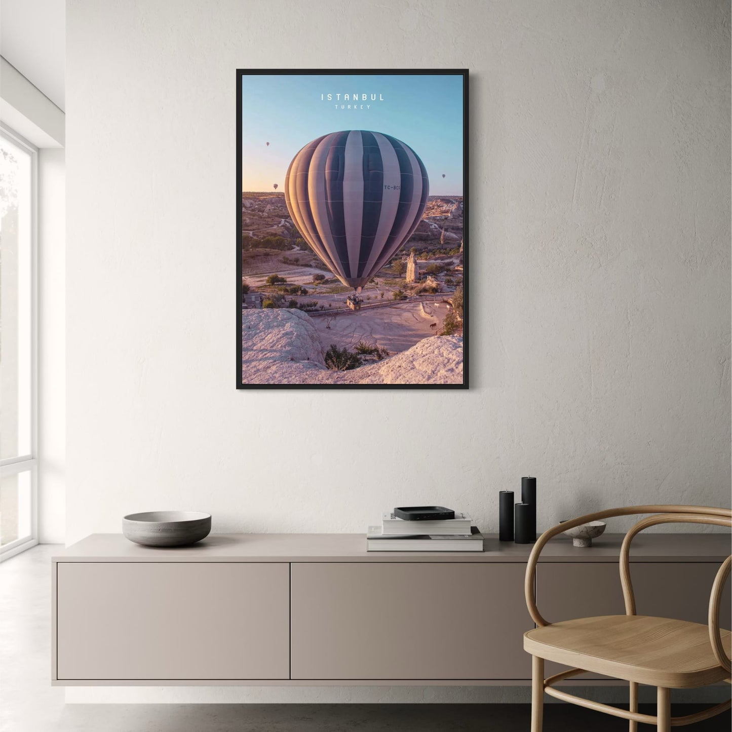 Hot Air Balloon, Cappadocia | Istanbul | Constantinople | Turkey | Serene Balloon Adventures | Collectible Turkey Travel Posters