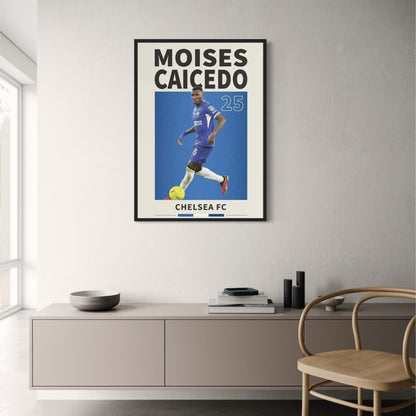 Moises Caicedo | Famous Football Players Poster | Soccer Legend Wall Art Decor