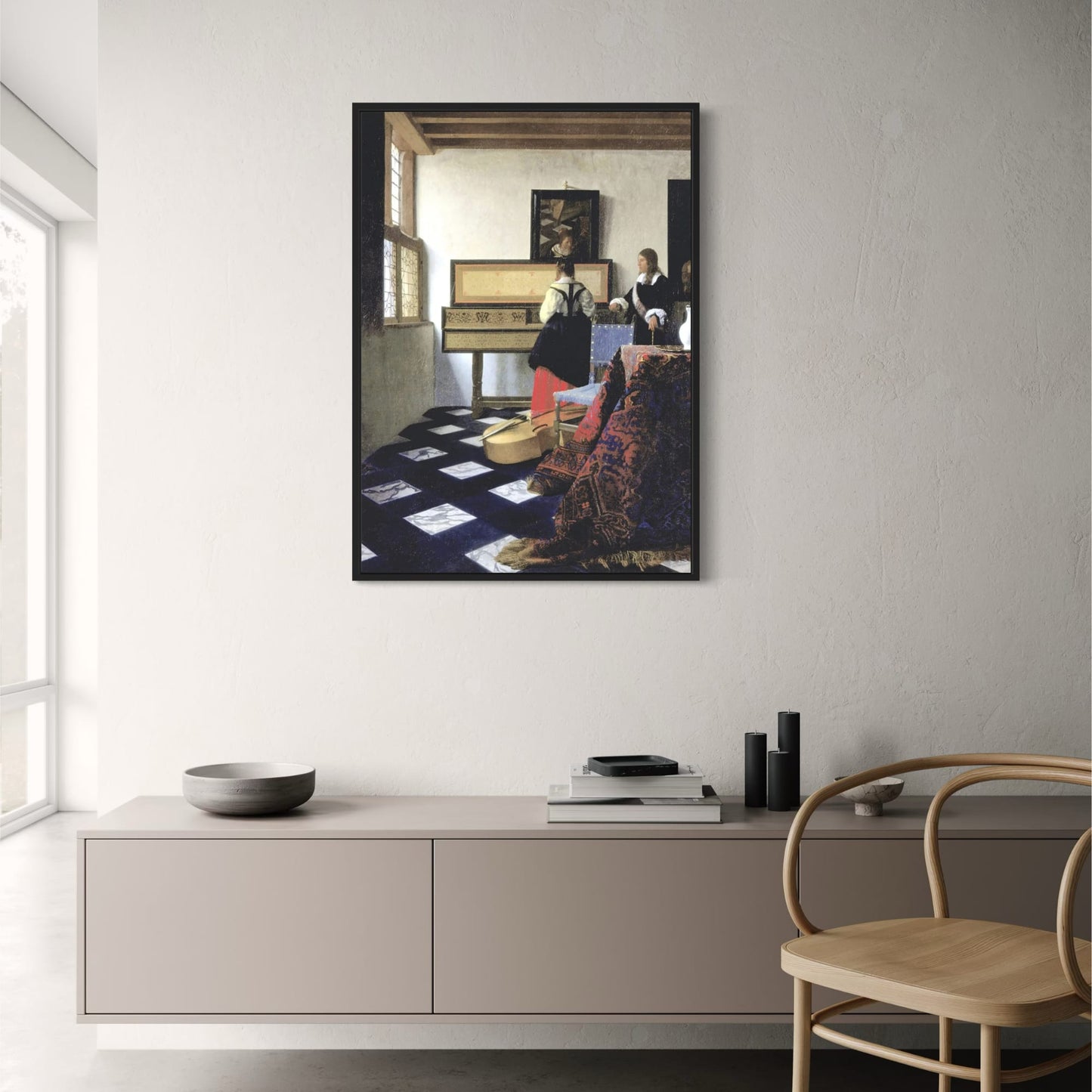 Johannes Vermeer | The Music Lesson | Classic Dutch Art