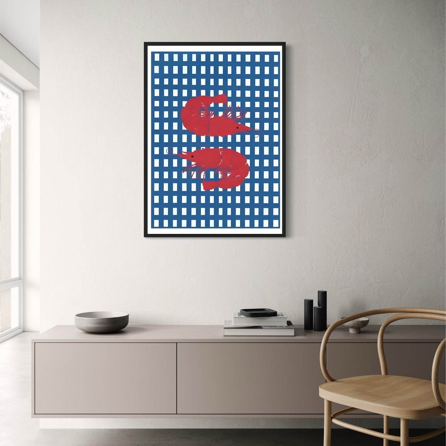 Nigirizushi Shrimp Poster | Delicious Seafood Art | Home Decor | Japanese Cuisine Visual Artwork