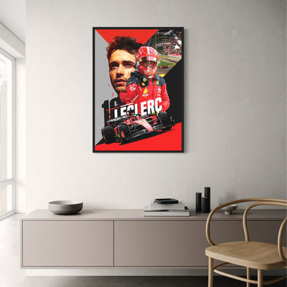 Charles Leclerc F1 Legend | Racer Helmet Art | Formula 1 Poster | Home Decor