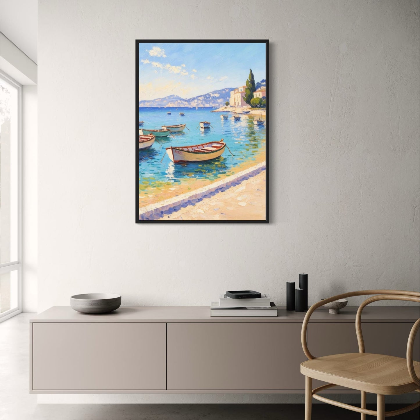 Calming Coastline Poster | Scenic Beach Art | Tranquil Ocean Waves | Wall Decor | Nature-Inspired Artwork for Home
