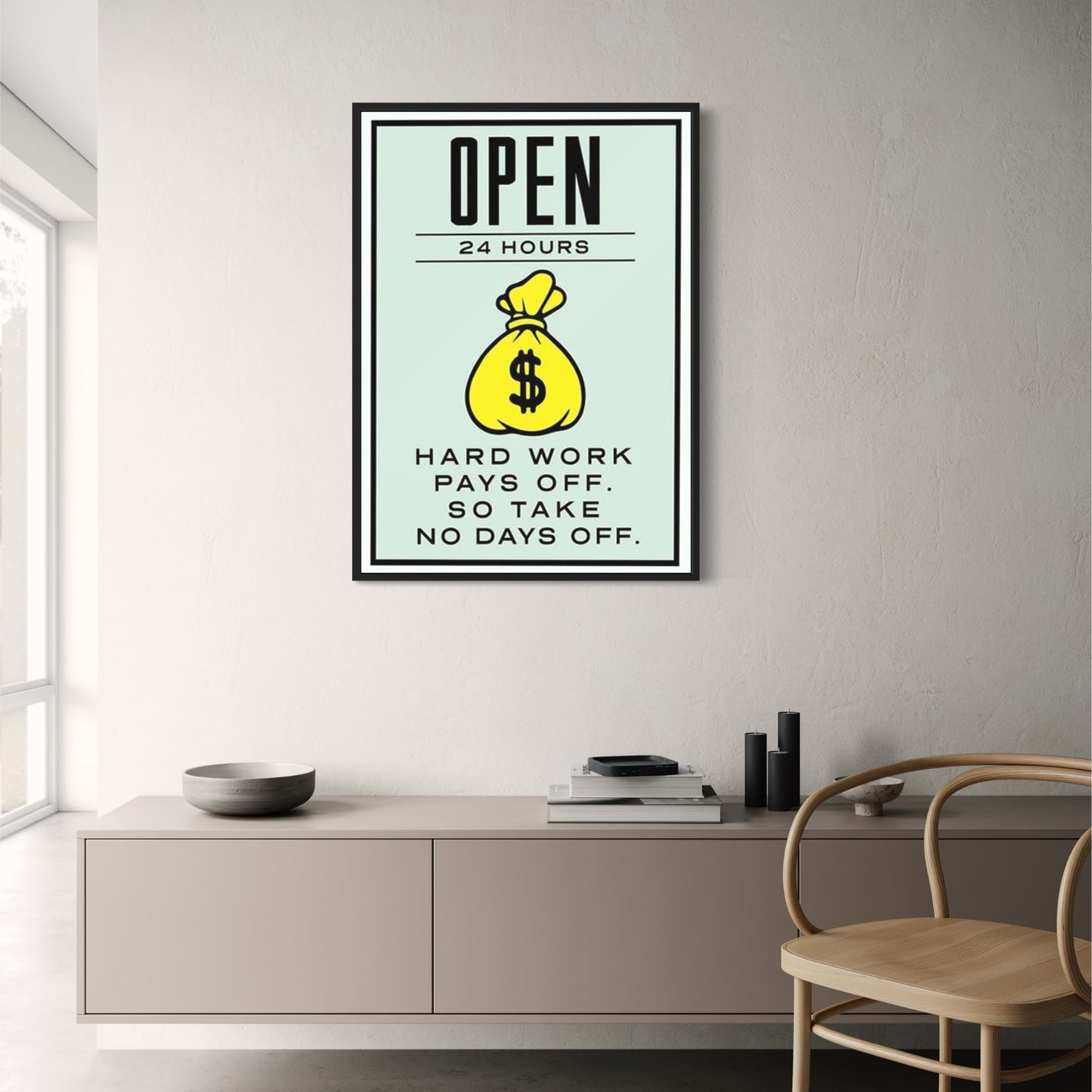 Monopoly Open 24 Hours | Vintage Board Game Art
