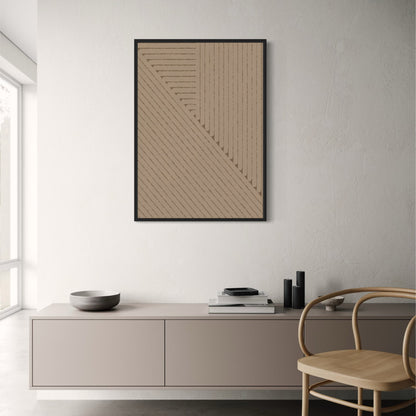 Layered Lines Poster | Modern Abstract Design | Geometric Art | Home Decor | Wall Art for Living Room or Office | Bold Line Patterns | 24x36 Inches