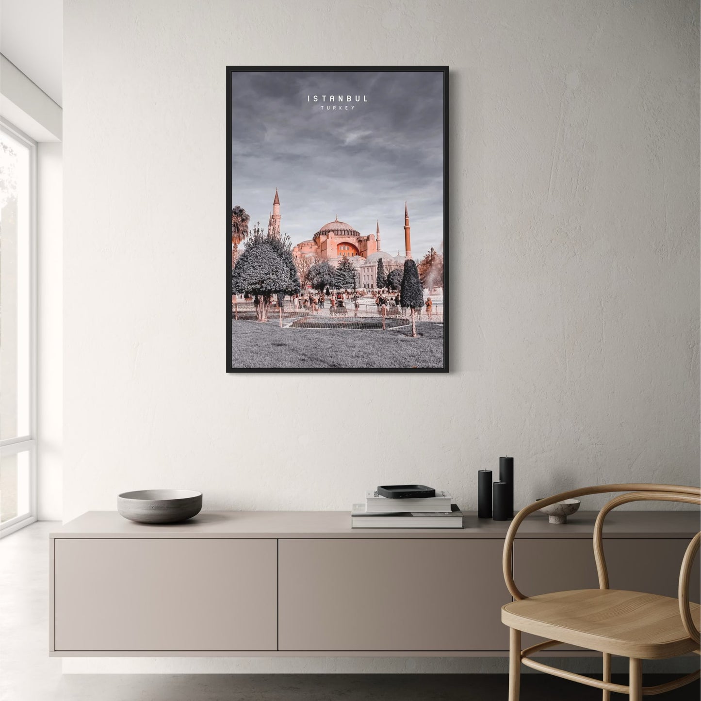 Hagia Sophia Poster | Winter Scene | Snow-Covered Icon | Istanbul | Constantinople | Turkey | Captivating Seasonal Artwork