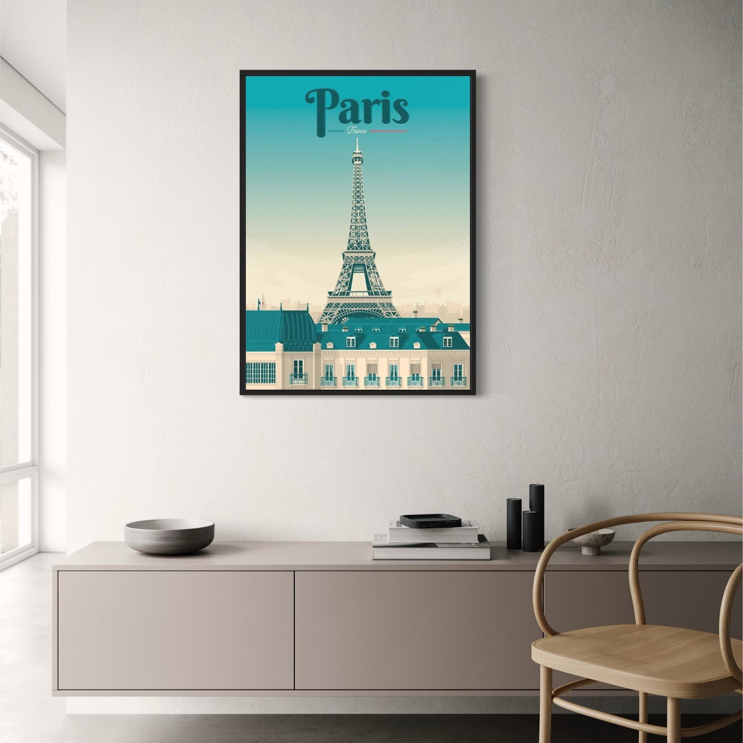 Eiffel Tower Poster | Iconic Paris Landmark | Wall Art Decor | Scenic Views of France | Home Decoration Artwork