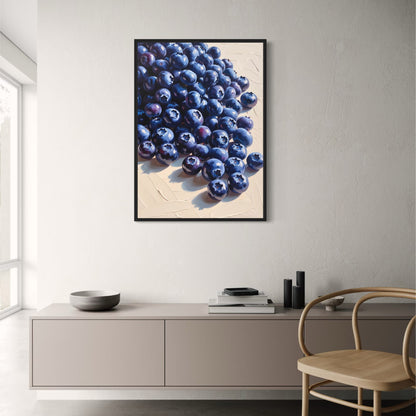 Blueberry Art Print | Kitchen Wall Decor | Fruit Poster | Nature Artwork | Blueberry Decor | Culinary Art for Home