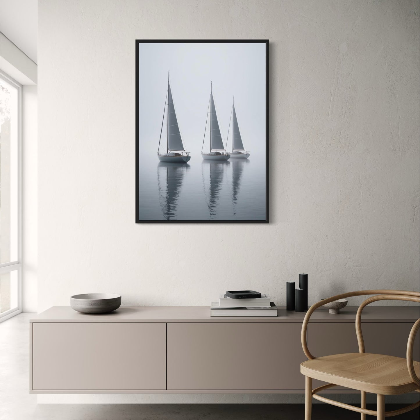Three Sailing Boats | Nautical Ocean Theme