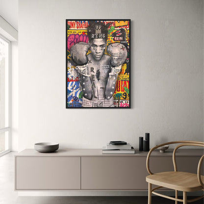 Abstract Graffiti | Queen of England Portrait | Street Pop Art Canvas | Poster for Living Room Decor