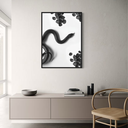 Black Snake Roam | Wildlife Illustration