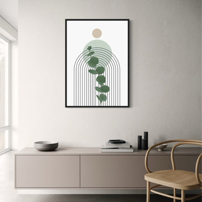 Modern Botanical Harmony | Abstract Botanical Flow | Nature Art Print Poster | Wall Decor