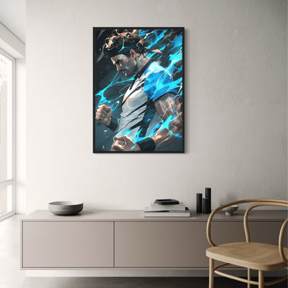 Roger Federer Poster | Tribute to Tennis Excellence | Celebrating Passion and Power | Iconic Athlete Artwork for Home Decor