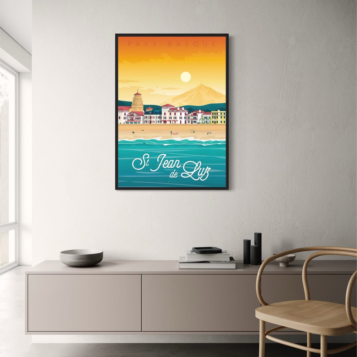Iconic Destinations Poster | Saint Jean de Luz Beauty | France Travel Art | Home Decor Artwork