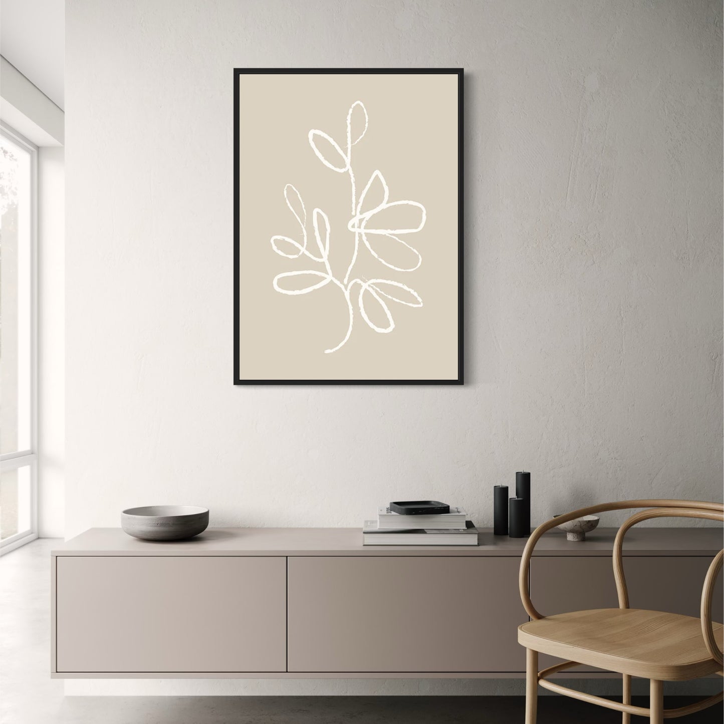 Organic Symmetry | Nature-Inspired Artwork Poster | Minimalist Home Decor | Wall Art | Geometric Design