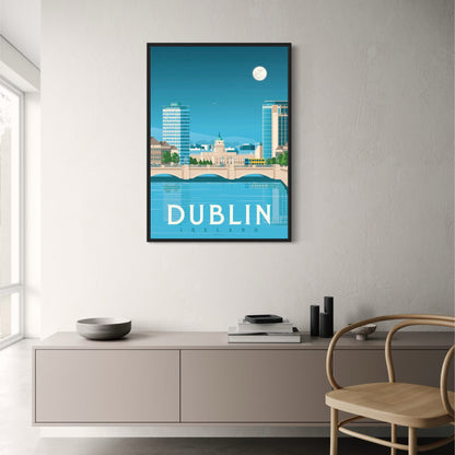 Poster | Iconic Destinations | Scenic Dublin Ireland | Cityscape Artwork | Home Decor