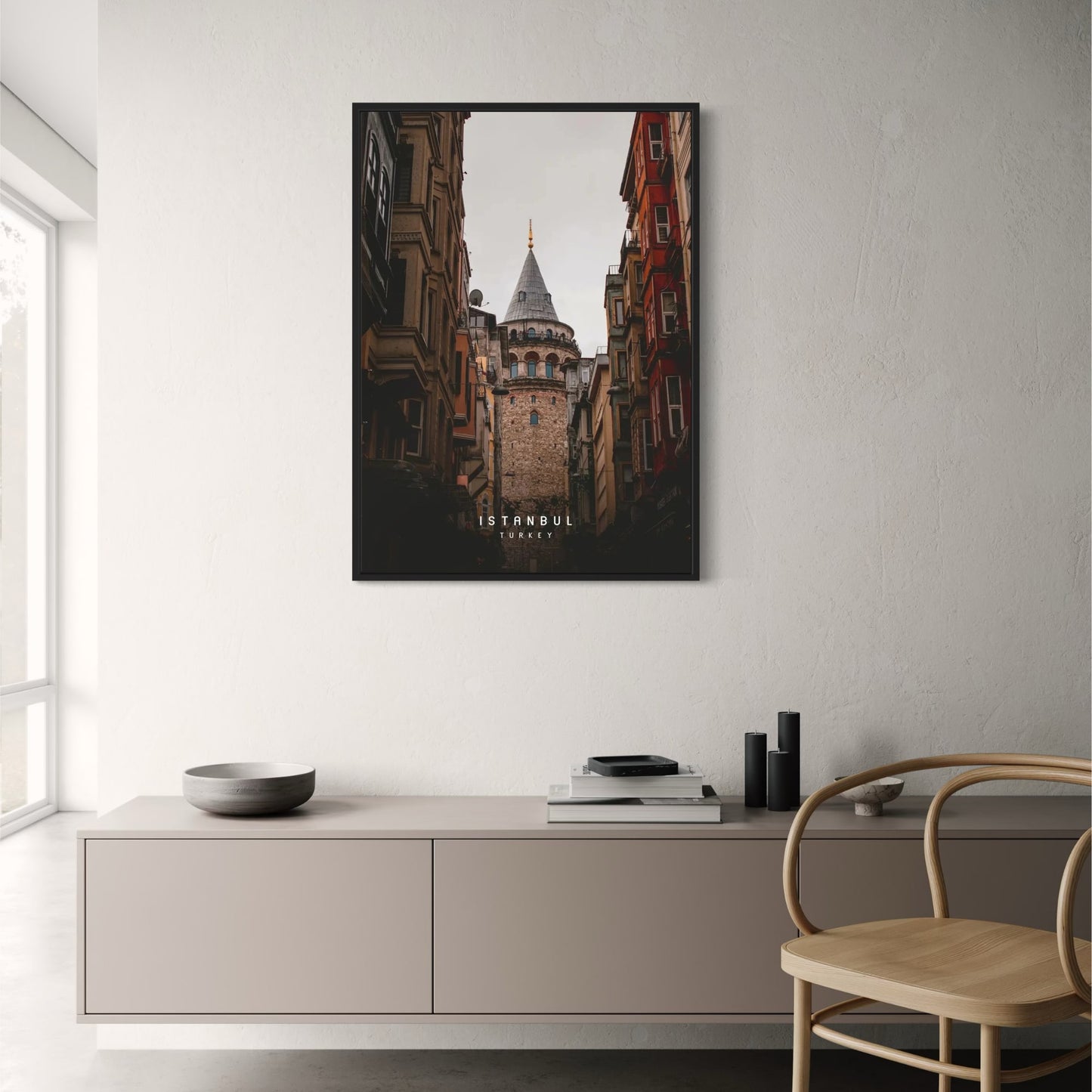 Galata Tower Poster | Historic Istanbul Landmark | Stunning Turkish Architecture | Medieval Stone Tower Art | Wall Decor