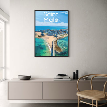 Saint Malo | Celebrating the Beauty of French Coastal Towns | Coastal French Poster | Home Decor Artwork | Scenic Wall Art Decor
