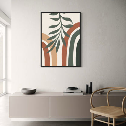 Botanical Balance Poster | Nature-Inspired Wall Art | Tranquil Greenery Decor | Calming Home Accent | Serene Plant Print
