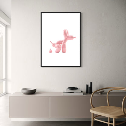 Abstract Balloon Dog | Pop Art | Modern Bathroom Decor