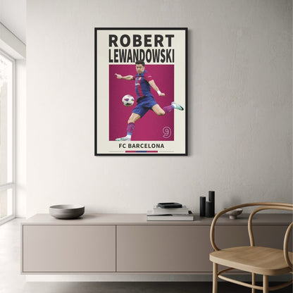 Robert Lewandowski Soccer Legend | Famous Football Players Poster | Home Wall Art Decor