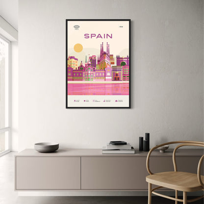 Barcelona Cityscape | Sagrada Familia | Vibrant Urban Art