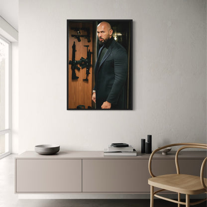 Andrew Tate | Dramatic Portrait | Suit & Guns