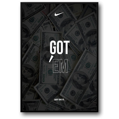 Nike Inspired | Got 'Em on Hundred Dollar Bills | Swoosh & Just Do It