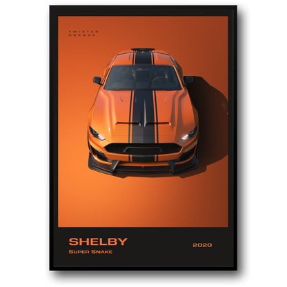 Shelby Super Snake | Twister Orange Muscle Car | Black Stripes
