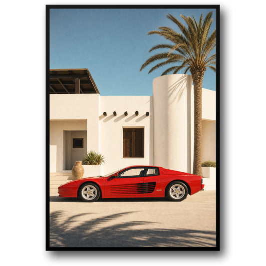 Luxury Red Sports Car Poster | Classic Design Decor | Premium Wall Art Print for Home or Office | Modern Automotive Poster