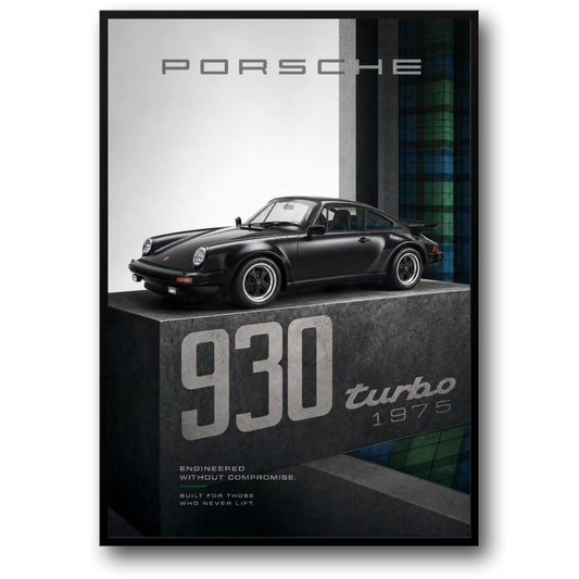 Porsche 930 Turbo 1975 | Classic Car Enthusiast Art | Luxury Vintage Automobile Poster | High-Quality Print Decor