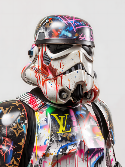 Stormtrooper | Vibrant Graffiti | Bold Sci-Fi Street Art