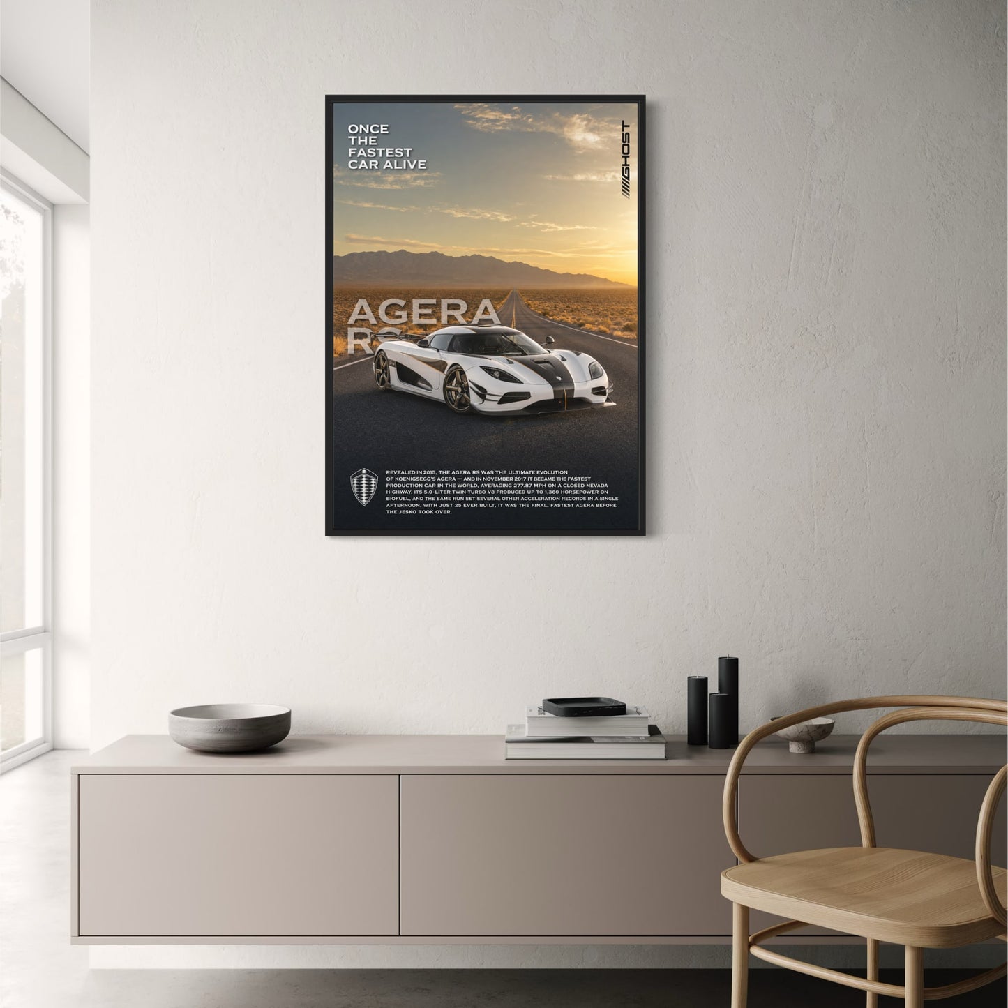Koenigsegg Agera RS Supercar | Iconic Speed | Ultimate Hypercar Poster | Fast Car Art Print | Automotive Wall Decor | Adventure Racing Poster