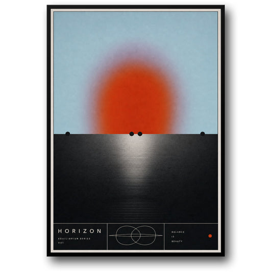 Abstract Sun Horizon | Equilibrium Series Art Print | Modern Wall Decor Poster | Balance Beauty Design | Home Living Room Office