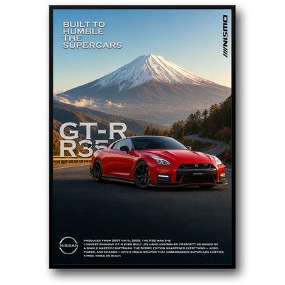 Nissan GT-R R35 Nismo | Legendary Supercar Poster Print | Iconic Sports Car Art for Home or Office Decor