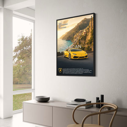 Lamborghini Huracan V10 Supercar Poster | Iconic Italian Sports Car Print | Automotive Wall Art | High-Quality Decor | Luxury Car Enthusiast Gift | Stylish Home Office Decor | Classic Car Poster