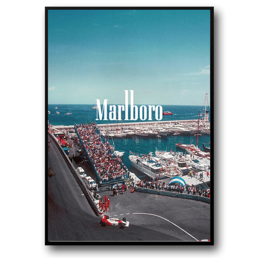 Vintage Formula 1 Racing Poster | Monaco Grand Prix | Streets of Monaco | Collector's Wall Art