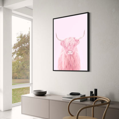 Pink Highland Cow | Fantastical Creatures Art