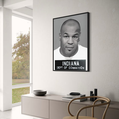 Mike Tyson Mugshot | Retro | Black & White Boxing Legend