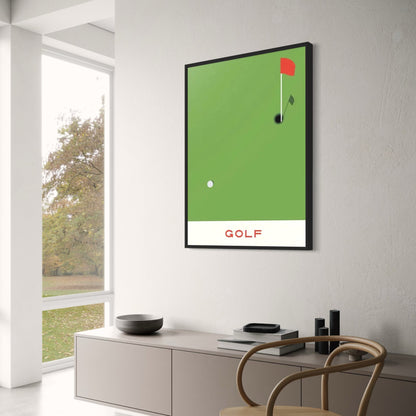 The Geometry of Victory | Golf Sports Art
