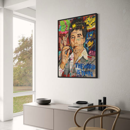 Abstract Graffiti Art Poster | Tony montana Portrait | Al pachino | Street Pop Wall Art for Living Room Decor